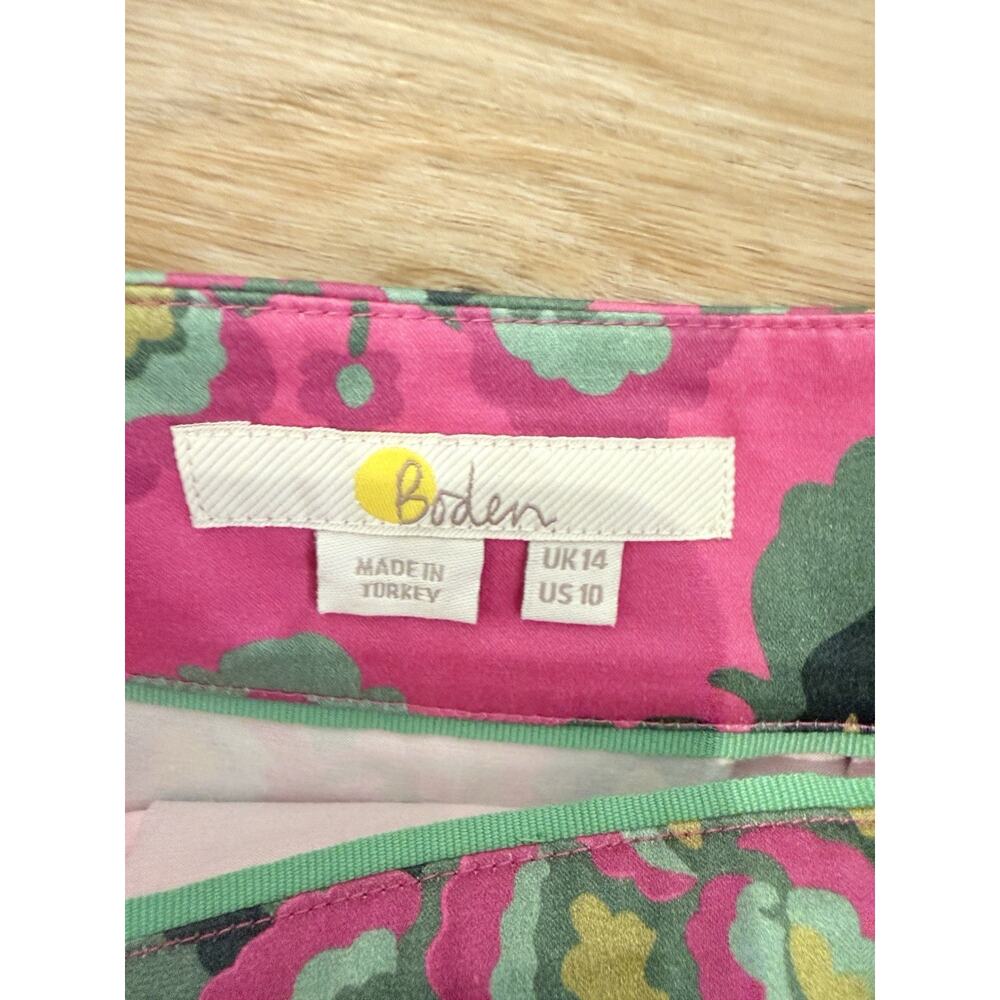 Boden Scarlett Floral Skirt Set Tank and Pleated Skirt - Size 10 - Excellent - Picture 10 of 12
